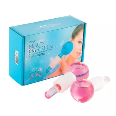 THE ISMA 2X Facial Soothing Cooling Ice Globes Crystal Ball for Facial Neck Care Eye Bags