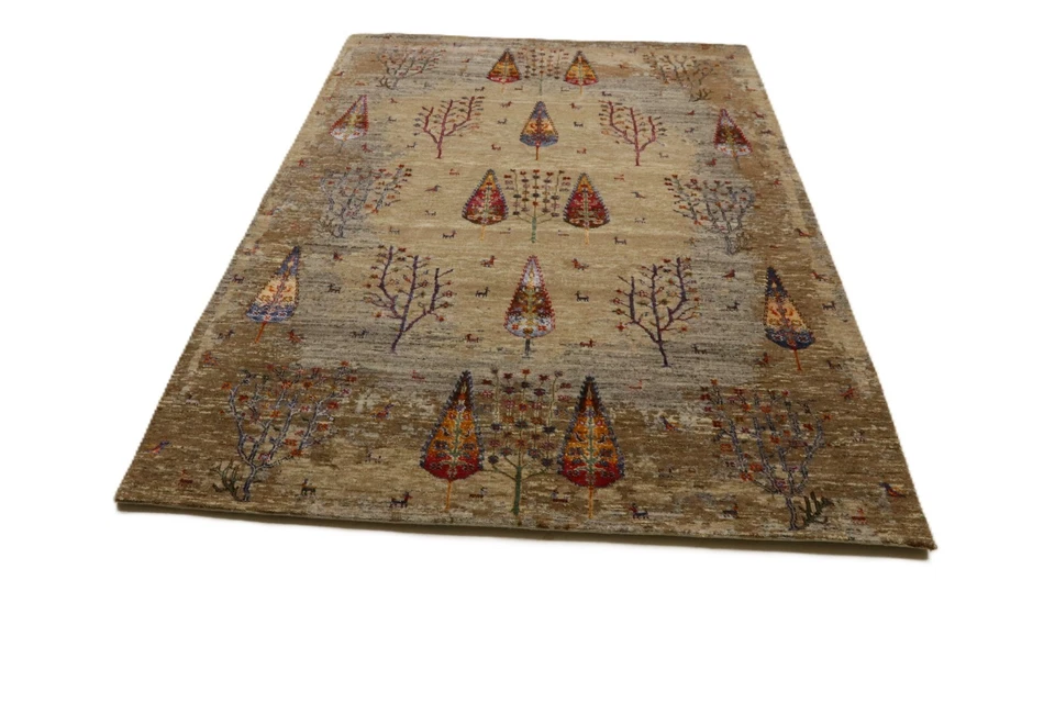 Gabbeh Loribaft Tapis Main Fait 243 x 179 Multicolore Rectangle - Photo 1/4