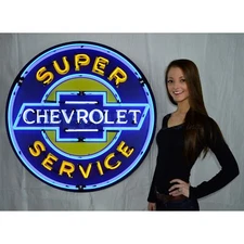 Neonetics 9CHEVYB Chevrolet Service Super Service 36 Inches Neon Sign