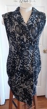 CALVIN KLEIN Casual Women's Floral Print Cocktail Work Dress Side Buckle Size 8