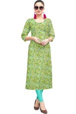 New Kurti Dress Top Indian Women tunic Kurta Dress Printed Cotton Latest Design