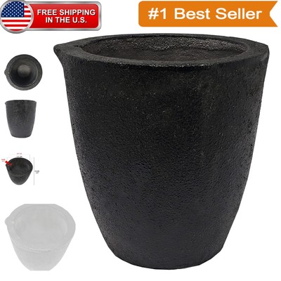 Heavy-Duty Black Foundry Crucible, Perfect for Gold, Silver, and Aluminum