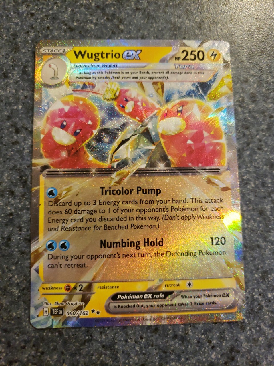 Wugtrio ex - 060/162 - SV05: Temporal Forces Near Mint Pokémon TCG