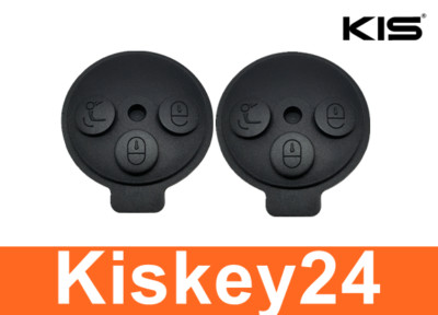 2x 3Tasten Schlüssel Gehäuse Gummi für Smart 451 ForTwo ForFour Roadstar 