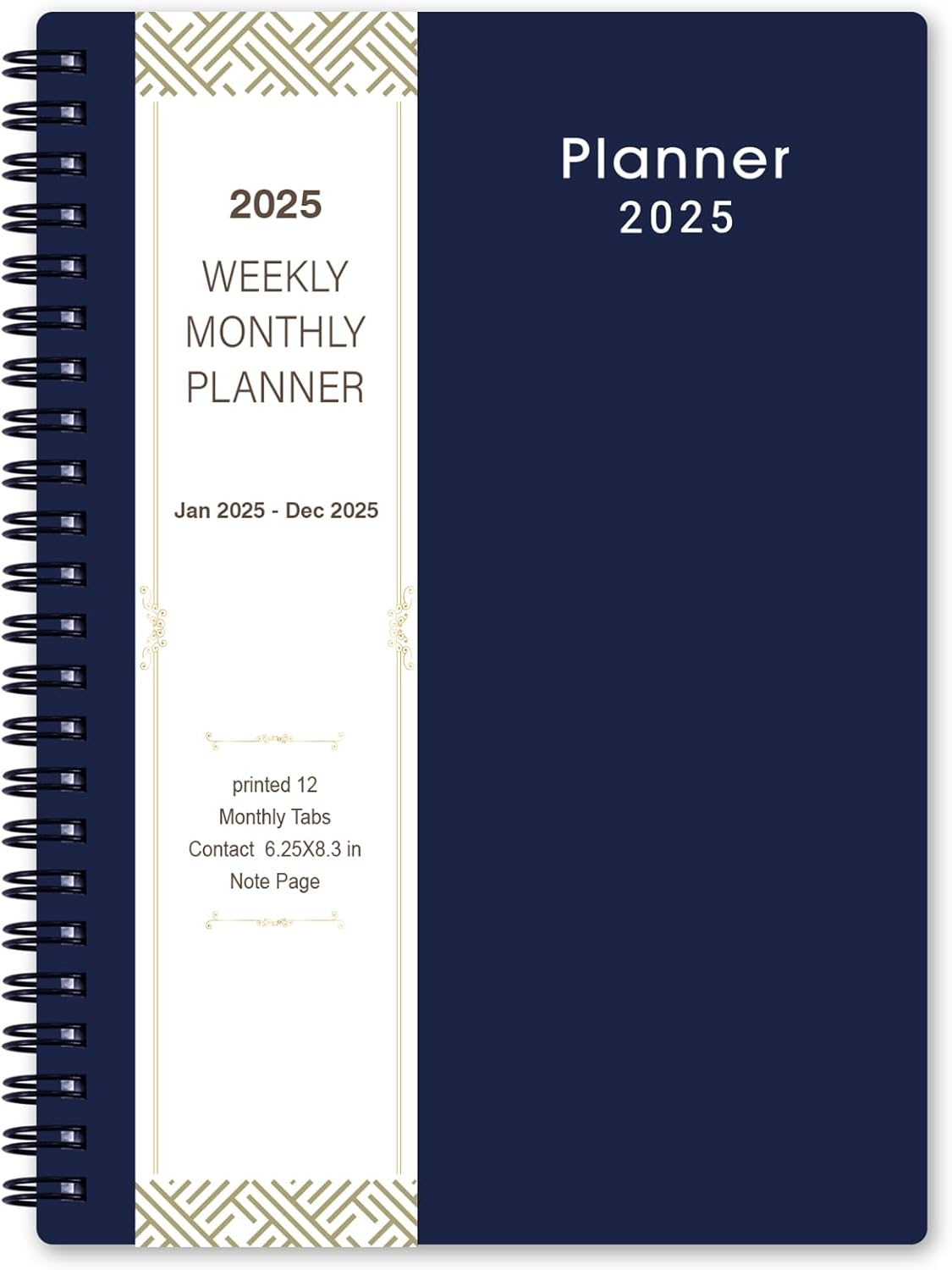 2025 Planner - Planner 2025 with Weekly & Monthly Spreads, Jan 2025 - Dec 2025,