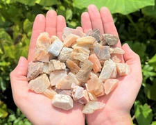 Moonstone Rough Natural Chips, 0.5 - 1.25": Choose Ounces or lb Loose Bulk Lots