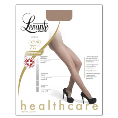 Levante Collant Donna Levia 70 DEN Calze  Antifatica a compressione graduata