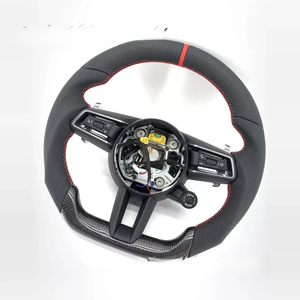 Carbon Fiber Steering Wheel fit For Porsche 911 718 Carrera Cayman 2014-2024 NEW - Image 3 of 3