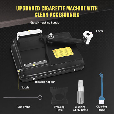 Black Portable Tobacco Injecter Cigarette Making Machine 5.5IN x 8IN