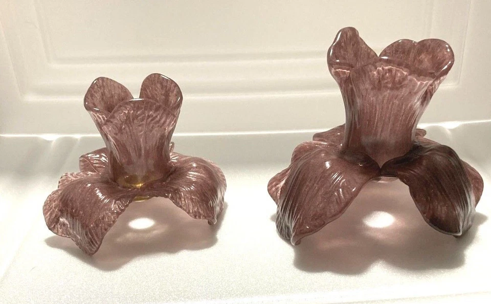 PANTALLA FLOR CRISTAL MURANO, HECHA A MANO, PARA CANDELABROS O LÁMPARAS DE PARED Foto 2 de 2