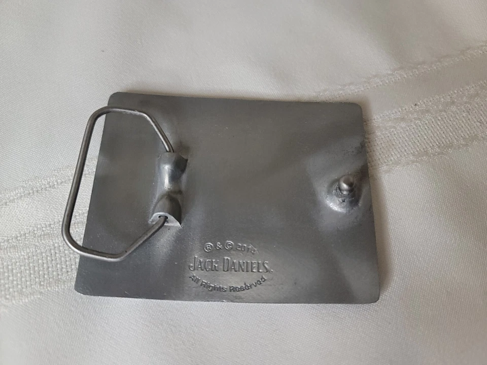 Hebilla de cinturón Jack Daniels negro acero inoxidable logotipo deletreado para cinturón de 1-2 pulgadas Foto 2 de 3