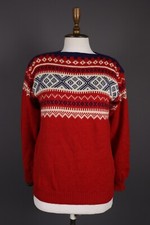 DALE OF NORWAY Colorful Fair Isle Vintage Wool Knit Sweater Size Small 48