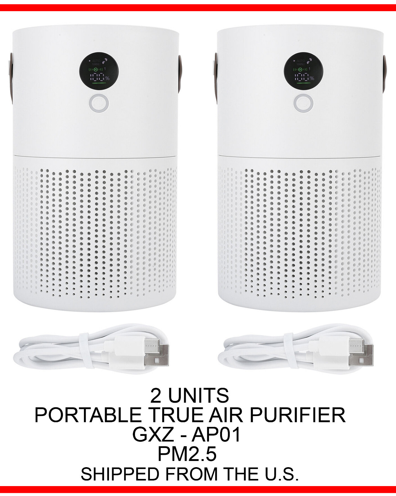 TRUE AIR PURIFIER GXZ AP01 PORTABLE RECHARGEABLE PM2.5 ALLERGEN SMOG