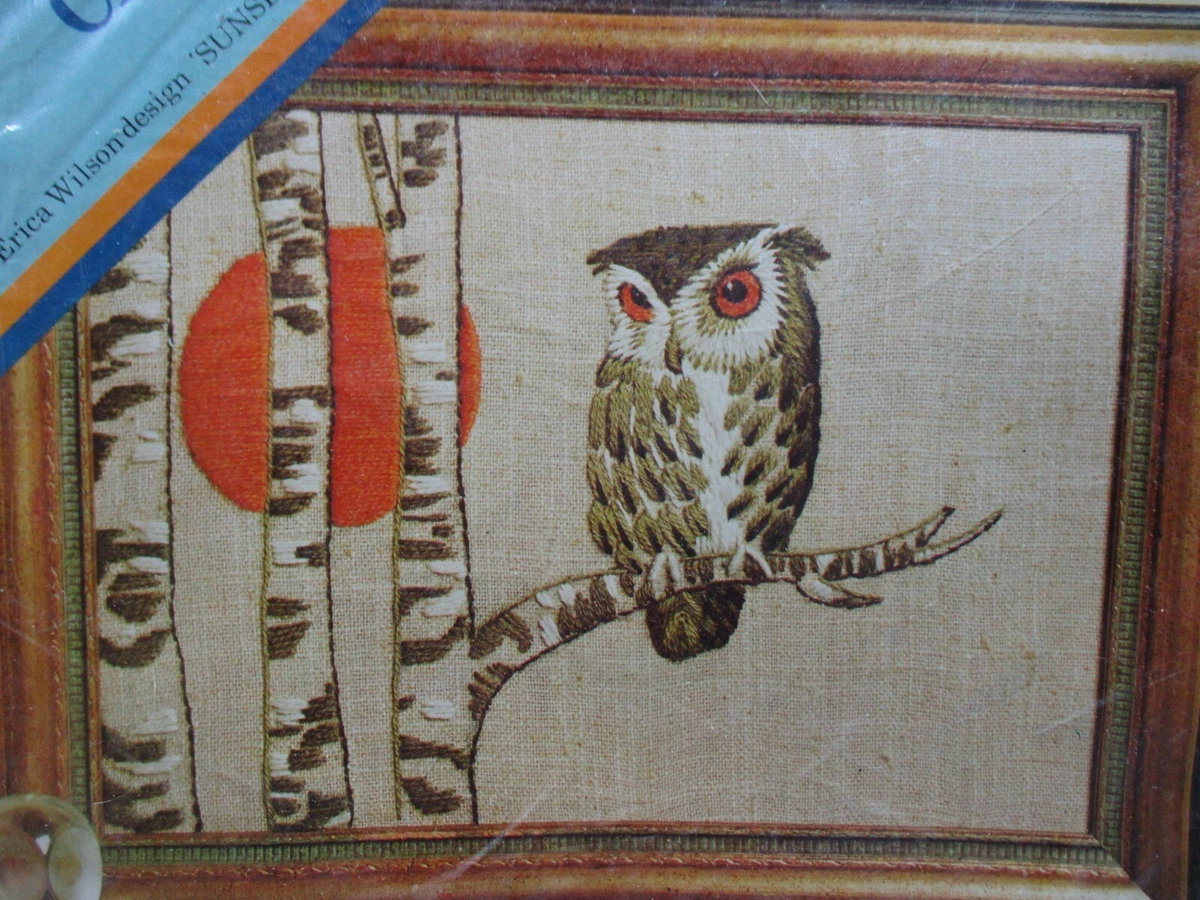 Vintage Owl Crewel Embroidery Kit By Elsa Williams Picture, 55 OFF