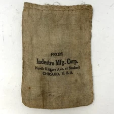 Antique Indestro Mfg Corp Bag Advertising Chicago Illinois Early 1900s Tool 