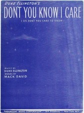 Don't You Know I Care, Duke Ellington, 1944, vintage sheet music