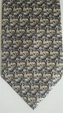 Barrington Men's Geometric Neck Tie Silk Multi-Color Wide 3 7/8" x 59"