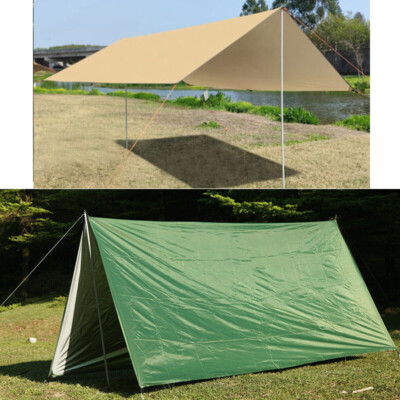 Zeltplane Camping Zelt Tarp Shelter 3x3 m Wasserdicht Sonnensegel für Hängematte