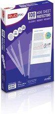 100 Mini Heavyweight Sheet Protectors, Top Loading, 7-Hole 5.5 x 8.5 Inch