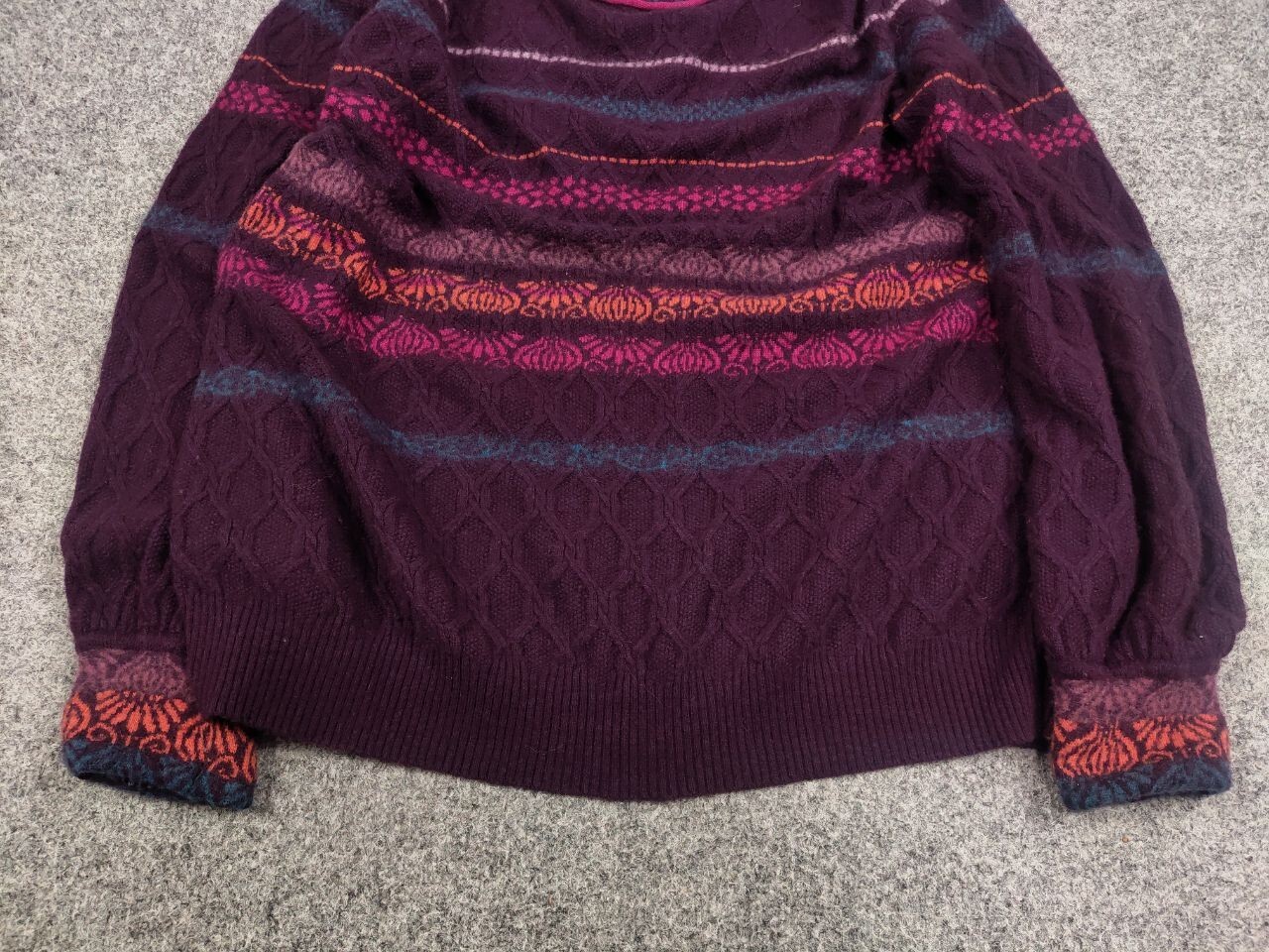 Ivko Structure pullover pattern Wool blackberry S… - image 9