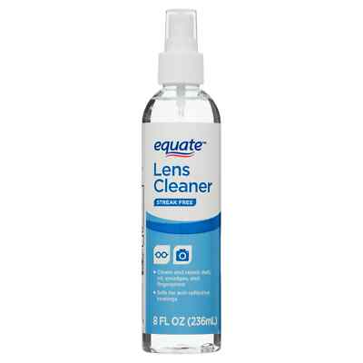 Equate Streak-Free Lens Cleaner Spray, 8 oz Bottle, 1 Count