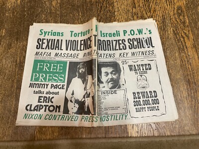 Nov 1973 Los Angeles Free Press Newspaper Billy Joel Eric Clapton Queen Page