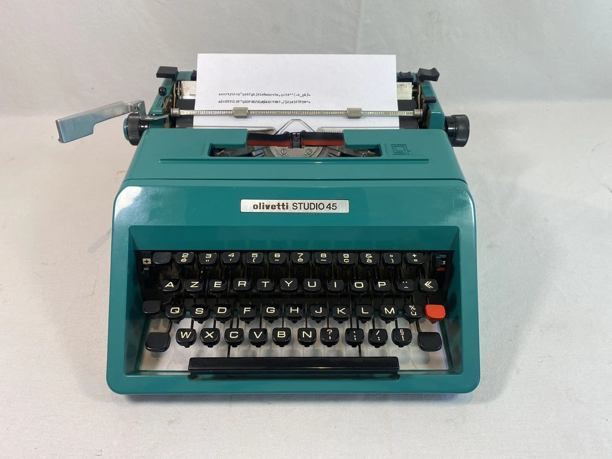 Machine IN Typewriter Olivetti Studio 45 Blue-Green Fully Revised+