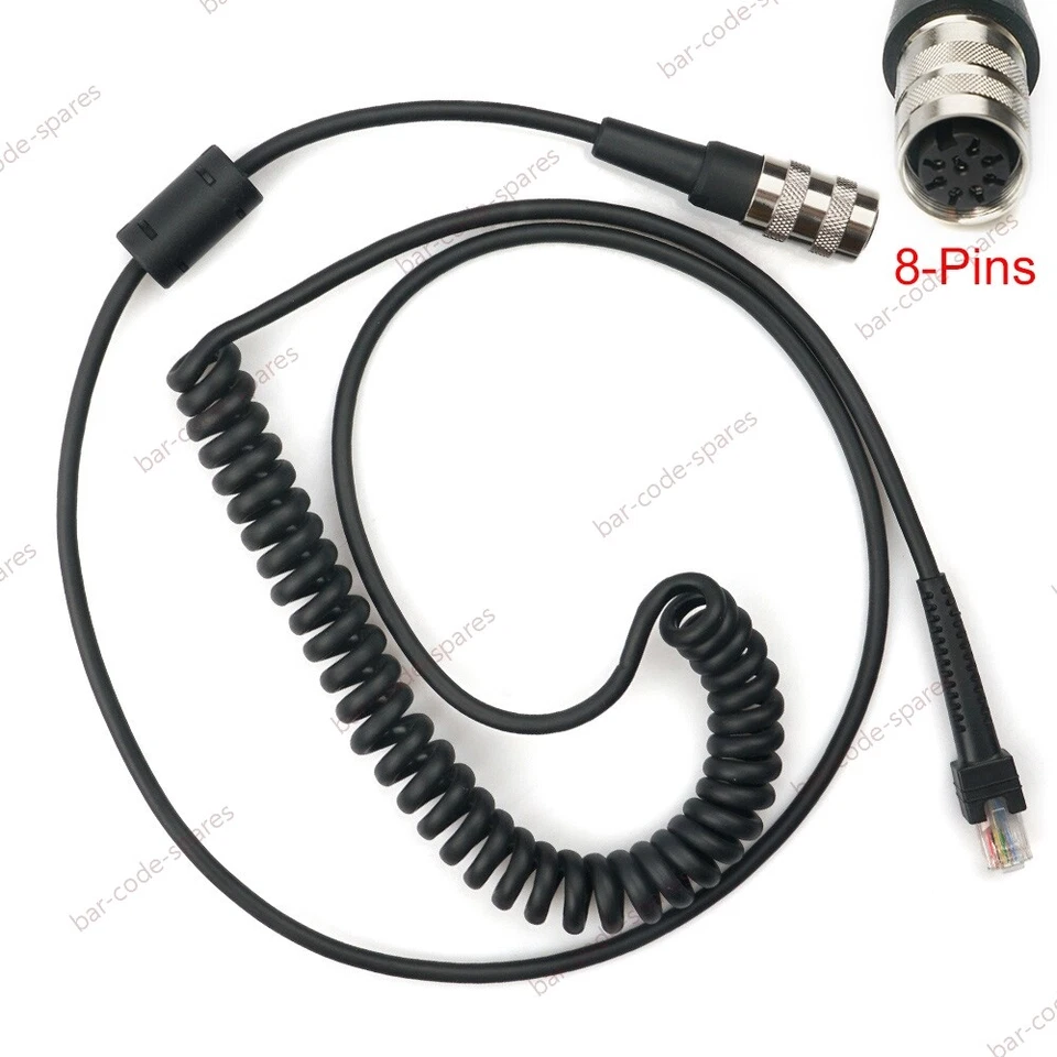 New Scanner Coiled Cable For Symbol LS3408 To VC5090 DS3508 (8-PIN) 25-71917-02R - Image 3 of 4