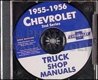 1955-1956 Chevrolet Truck Shop Manuell Auf CD Pickup Panel Suburban Reparatur