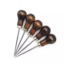 Wooden Handle Pointed Awl for Inlay Luthier Tool Shell Cutting Saw Path GuideAwl