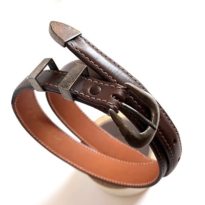James Reid Ltd 925 Sterling Silver Hardware Leather Belt  display picture 1