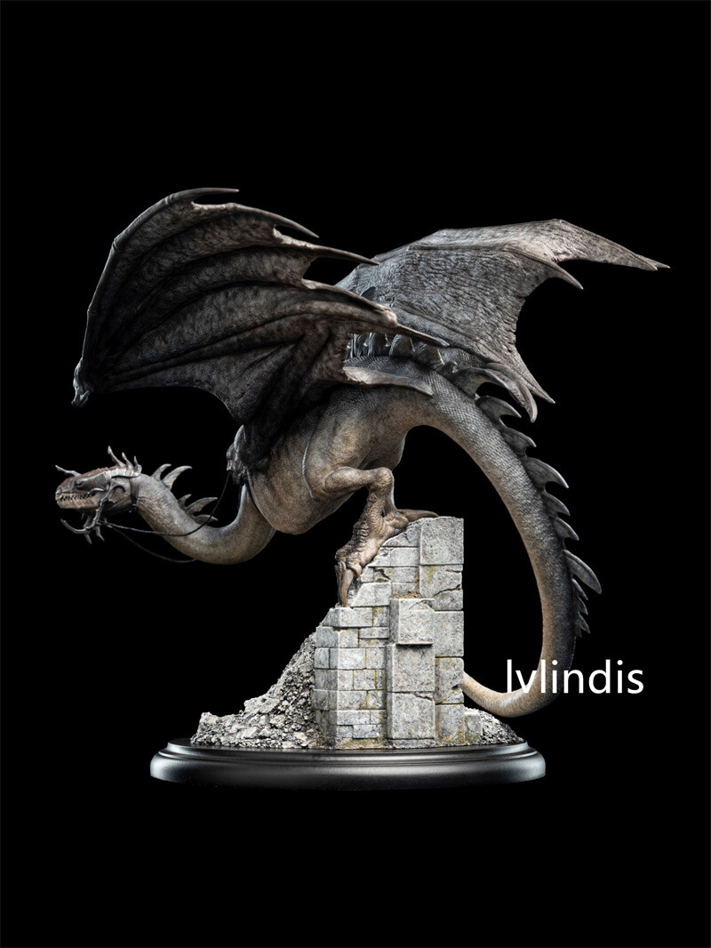 The Lord Of The Rings Fell Beast Figures Statues Dragon 18.5cm Model Collect Toy