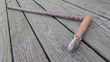 VINTAGE RATTLESNAKE CANE WOOD WALKING STICK/CANE REAL SKIN 37 INCHES USA SALE