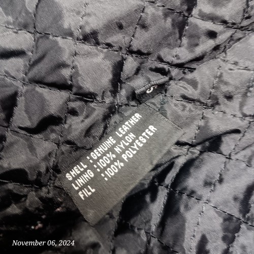 Winlit New York Leather Jacket Women Small Black Mid Length Quilted Lining - Picture 10 of 11