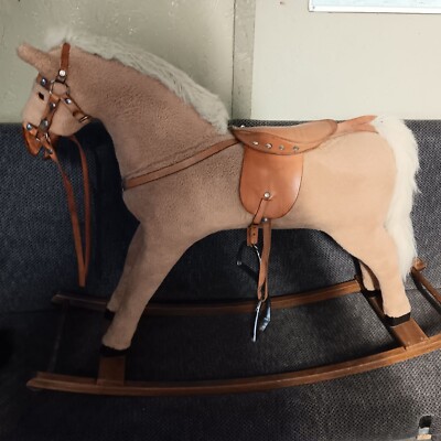 British Rocking Horse Made In The Uk, 1812.Wooden Nose  With Original Saddle.
