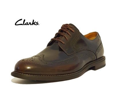 clarks black brogues