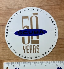 DEMA Sticker / Decal 50 Years of Scuba - Diving Equipment and Marketing Assn.