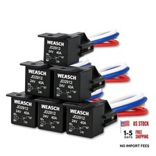 Pack JD2912 Car Relay Harness, 24V 40A, 4-Pin SPST, 12AWG Harness 4-Pin 24V 6