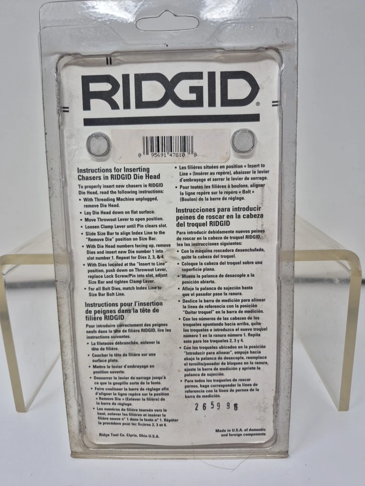 Ridgid 47810 Universal Dies 1/4-3/8 HS LH - Image 2 of 2
