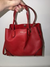 Borsa Michael Kors Mercer Angolare Zip Grande Pelle Rossa MK Studio LEGGI