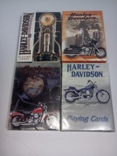 4 DIFFERENT SEALED DECKS of Harley Davidson playing cards New in cellophane