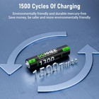 OOHHEE 4x Rechargeable AAA 1300mWh Lithium Batteries with 1.5V Charging Storage — photo 2