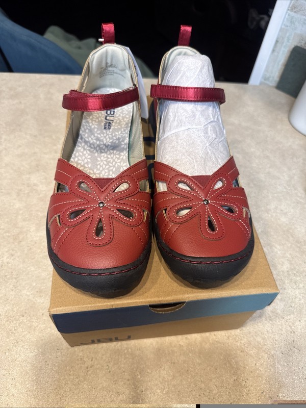 JBU by Jambu Magnolia womens Mary Jane Flat Red