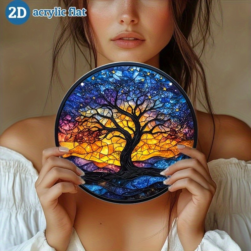 2D Flat Acrylic Round Sign 8x8 Summer Home Porch Decor