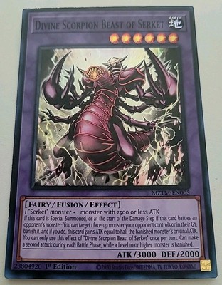 Divine Scorpion Beast of Serket Yugioh Card No.  MZTM-EN005 1st Edition