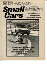 1975 AMC PACER OVERVIEW 4 PG ARTICLE