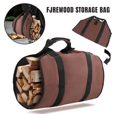 Firewood Log Carrier Bag Waterproof Outdoor Camping Canvas Bag for Carrying Wood