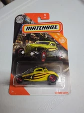 2020 MATCHBOX MBX CITY #95/100 Yellow ‘33 FORD COUPE RACE CAR 1/64 DIE CAST