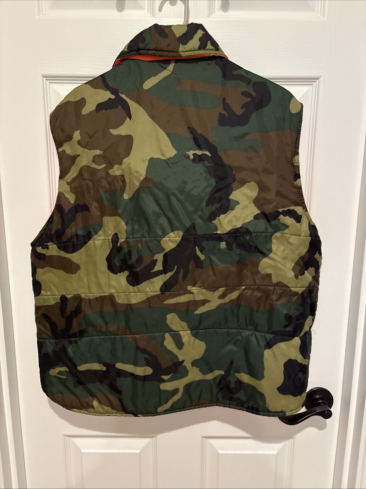 Vintage Safety Zone Vest Mens Size XL Camo Reversible Safety Orange Hunting image 4