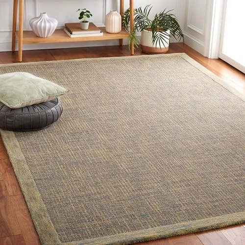  Abstract Collection Area Rug - 5' x 8', Gold & Grey, Handmade Wool, Ideal for  - Image 2 of 4